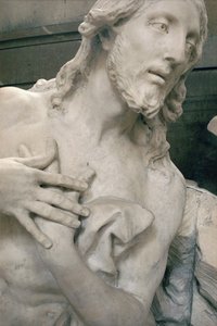 Il battesimo di Cristo, dettaglio realizzato dal nipote Jean-Baptiste Lemoyne II (1704-78)